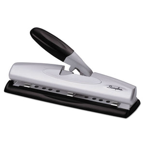 ESSWI74026 - 12-Sheet Lighttouch Desktop Two-To-Three-Hole Punch, 9-32" Holes, Black-silver