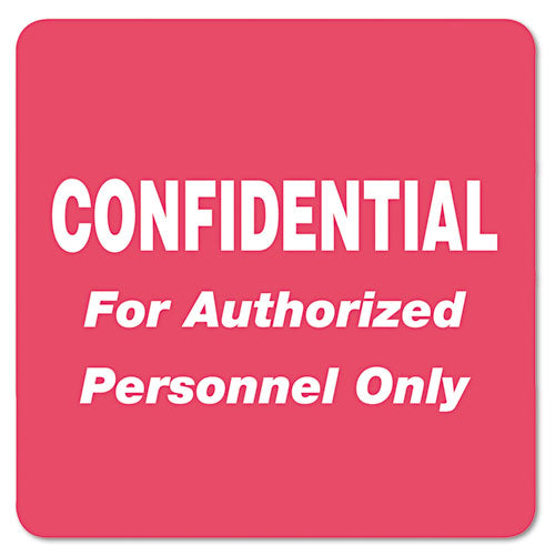 ESTAB40570 - Medical Labels For Confidential, 2 X 2, Red, 500-roll