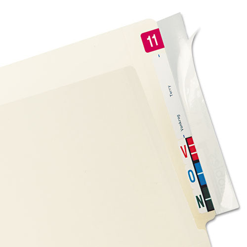 ESTAB68386 - Self-Adhesive Label-file Folder Protector, End Tab, 2 X 8, Clear, 100-box