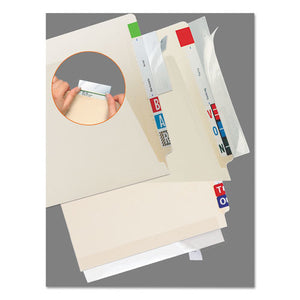 ESTAB68387 - Self-Adhesive Label-file Folder Protector, Strip, 2 X 11, Clear, 100-pack