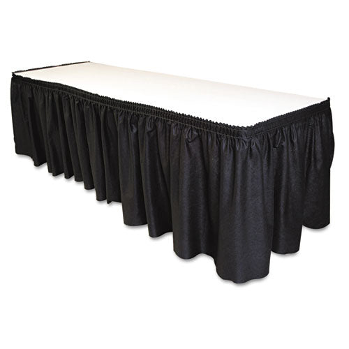 ESTBLLS2914BK - Table Set Linen-Like Table Skirting, 29" X 14ft, Black