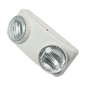 ESTCO70012 - Swivel Head Twin Beam Emergency Lighting Unit, 12 3-4"w X 4"d X 5 1-2"h, White