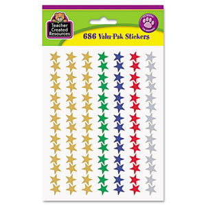 Sticker Valu-pak, Foil Stars, 686-pack