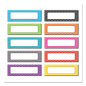 Chevron Labels Magnetic Accents, 10 Assorted Colors, 4.75" X 1.5", 20-pack