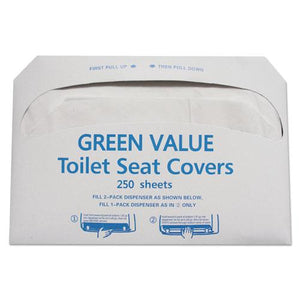 ESTEHGVTSC5000 - Half-Fold Toilet Seat Covers, White, 14 3-4 X 16 1-2, 5000-carton