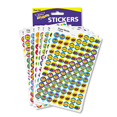 ESTEPT1945 - Superspots And Supershapes Sticker Variety Packs, Positive Praisers, 2,500-pack