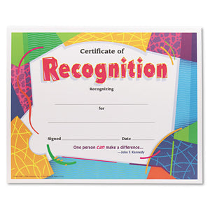 ESTEPT2965 - Certificate Of Recognition Awards, 8-1-2 X 11, 30-pack