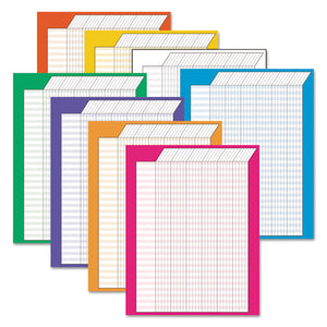 ESTEPT73901 - Vertical Incentive Chart Pack, 22w X 28h, 8 Assorted Colors, 8-pack