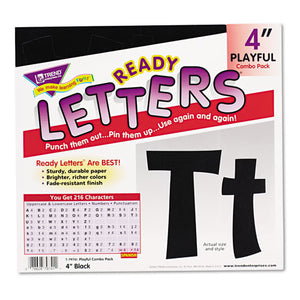 ESTEPT79741 - Ready Letters Playful Combo Set, Black, 4"h, 216-set