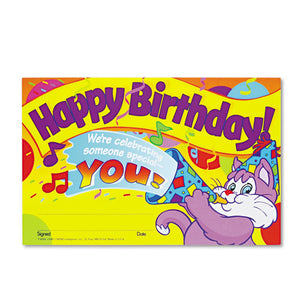 Recognition Awards, Happy Birthday!, 8.5w X 5.5h, 30-pack