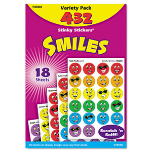 ESTEPT83903 - Stinky Stickers Variety Pack, Smiles, 432-pack