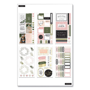 Modern Farmhouse Classic Planner Companion Pack, Fill Paper, Stickers, Note Cards, Vision Boards, Bracelet, Pouch, 151 Pieces
