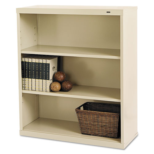 ESTNNB42PY - Metal Bookcase, Three-Shelf, 34-1-2w X 13-1-2d X 40h, Putty