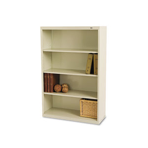ESTNNB53PY - Metal Bookcase, Four-Shelf, 34-1-2w X 13-1-2d X 52-1-2h, Putty