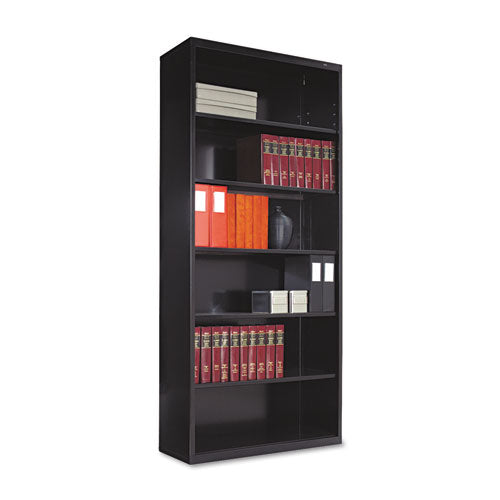 ESTNNB78BK - Metal Bookcase, Six-Shelf, 34-1-2w X 13-1-2d X 78h, Black