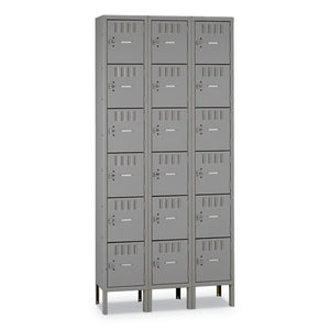 ESTNNBS6121812CMG - Box Compartments, Triple Stack, 36w X 18d X 72h, Medium Gray