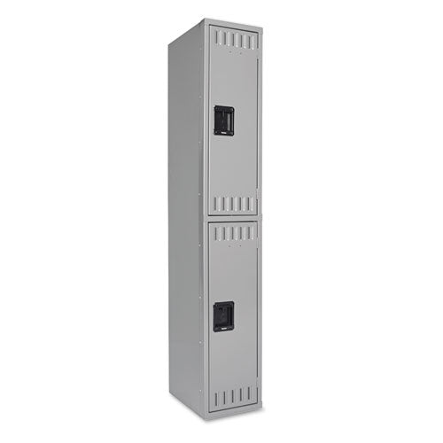 ESTNNDTS121836AMG - Double Tier Locker, Single Stack, 12w X 18d X 72h, Medium Gray