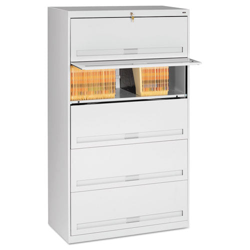 ESTNNFS351LLGY - CLOSED FIXED 5-SHELF LATERAL FILE, 36 X 16 1-2 X 63 1-2, LIGHT GRAY