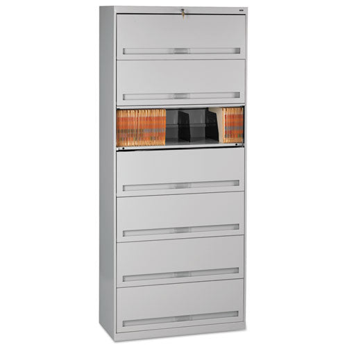 ESTNNFS371LLGY - CLOSED FIXED 7-SHELF LATERAL FILE, 36 X 16 1-2 X 87, LIGHT GRAY