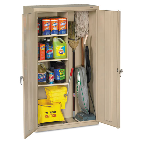 ESTNNJAN6618DHPY - Janitorial Cabinet, 36w X 18d X 64h, Putty