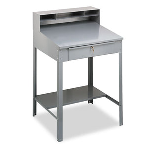 ESTNNSR57MG - Open Steel Shop Desk, 34-1-2w X 29d X 53-3-4h, Medium Gray