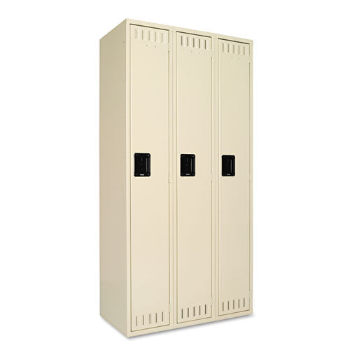 ESTNNSTS121872CSD - Single Tier Locker, Three Units36w X 18d X 72h, Sand