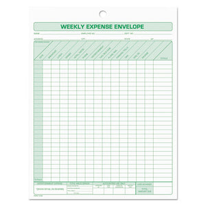 ESTOP1242 - Weekly Expense Envelope, 8 1-2 X 11, 20 Forms