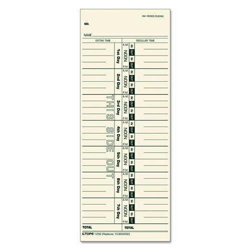 ESTOP1256 - Acroprint-cincinnati-lathem-simplex-stromberg Time Card 3 1-2 X 9, 500-box