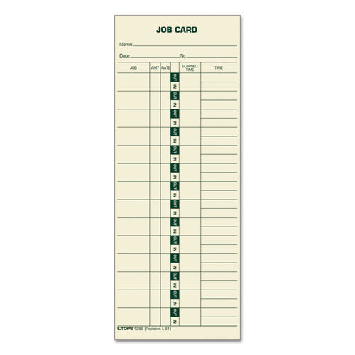 ESTOP1258 - Job Card For Cincinnati-lathem-simplex, 1 Side, 3 1-2 X 9, 500-box
