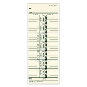 ESTOP12593 - Time Card For Acroprint-ibm-lathem-simplex, Weekly, 3 1-2 X 9, 100-pack