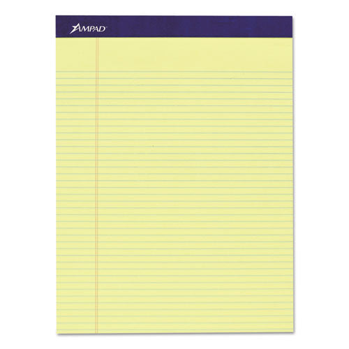 ESTOP20215 - LEGAL RULED PAD, 8 1-2 X 11, CANARY, 50 SHEETS, 4 PADS-PACK