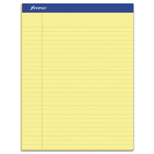 ESTOP20220 - Perforated Writing Pad, 8 1-2 X 11 3-4, Canary, 50 Sheets, Dozen