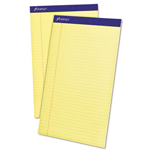 ESTOP20230 - Perforated Writing Pad, 8 1-2 X 14, Canary, 50 Sheets, Dozen