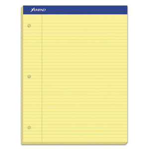 ESTOP20246 - Double Sheets Pad, Narrow-margin Pad, 8 1-2 X 11 3-4, Canary, 100 Sheets