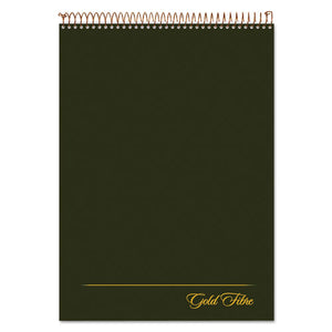 ESTOP20811 - Gold Fibre Wirebound Writing Pad W-cover, 8 1-2 X 11 3-4, White, Green Cover