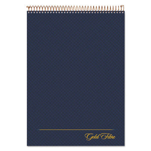 ESTOP20815 - Gold Fibre Wirebound Writing Pad W-cover, 8 1-2 X 11 3-4, White, Navy Cover