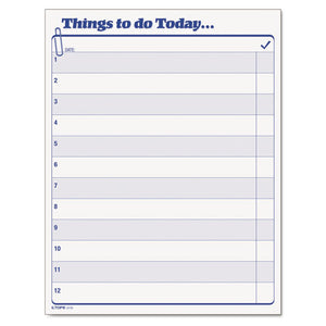 ESTOP2170 - "Things To Do Today" Daily Agenda Pad, 8 1-2 X 11, 100 Forms