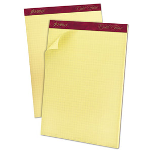 ESTOP22143 - Gold Fibre Canary Quadrille Pad, 8 1-2 X 11 3-4, Canary, 50 Sheets