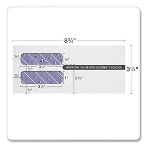 1099 Double Window Envelope, Commercial Flap, Self-adhesive Closure, Contemporary Seam, 3.75 X 8.75, White, 24-pack