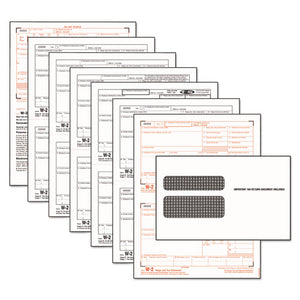 ESTOP22904KIT - W-2 Tax Form-envelope Kits, 8 1-2 X 5 1-2, 6-Part, Inkjet-laser, 24 W-2s & 1 W-3