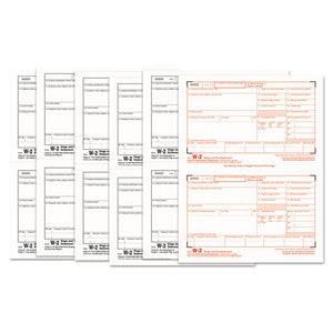 ESTOP22991 - W-2 Tax Forms, 6-Part, 5 1-2 X 8 1-2, Inkjet-laser, 50 W-2s & 1 W-3