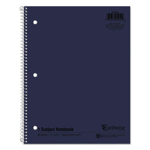 Earthwise By Oxford Recycled 1-subject Notebook, 4 Sq-in Quadrille Rule, 11 X 8.5, 80 Sheets