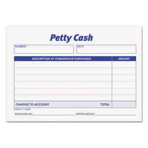ESTOP3008 - Received Of Petty Cash Slips, 3 1-2 X 5, 50-pad, 12-pack