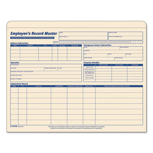 ESTOP3280 - Employee Record Master File Jacket, 9 1-2 X 11 3-4, 10 Point Manila, 20-pack
