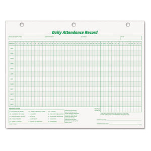 ESTOP3284 - Daily Attendance Card, 8 1-2 X 11, 50 Forms