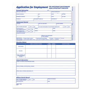 ESTOP3288 - Comprehensive Employee Application Form, 8 1-2 X 11, 25 Forms