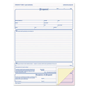 ESTOP3850 - Proposal Form, 8-1-2 X 11, Three-Part Carbonless, 50 Forms