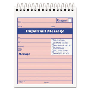 ESTOP4010 - Telephone Message Book With Fax-mobile Section, 4-1-4 X 5 1-2, Two-Part, 50-book