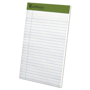 Earthwise Recycled Paper Legal Pads, Wide-legal Rule, 5 X 8, White, 40 Sheets, 6-pack
