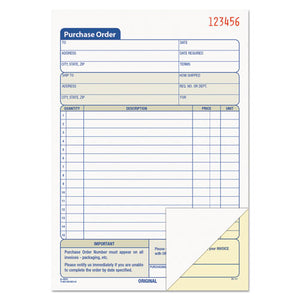 ESTOP46140 - Purchase Order Book, 5 9-16 X 8 7-16, Two-Part Carbonless, 50 Sets-book